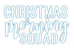 Iron-on transfer, Christmas Glitter, Christmas morning squad